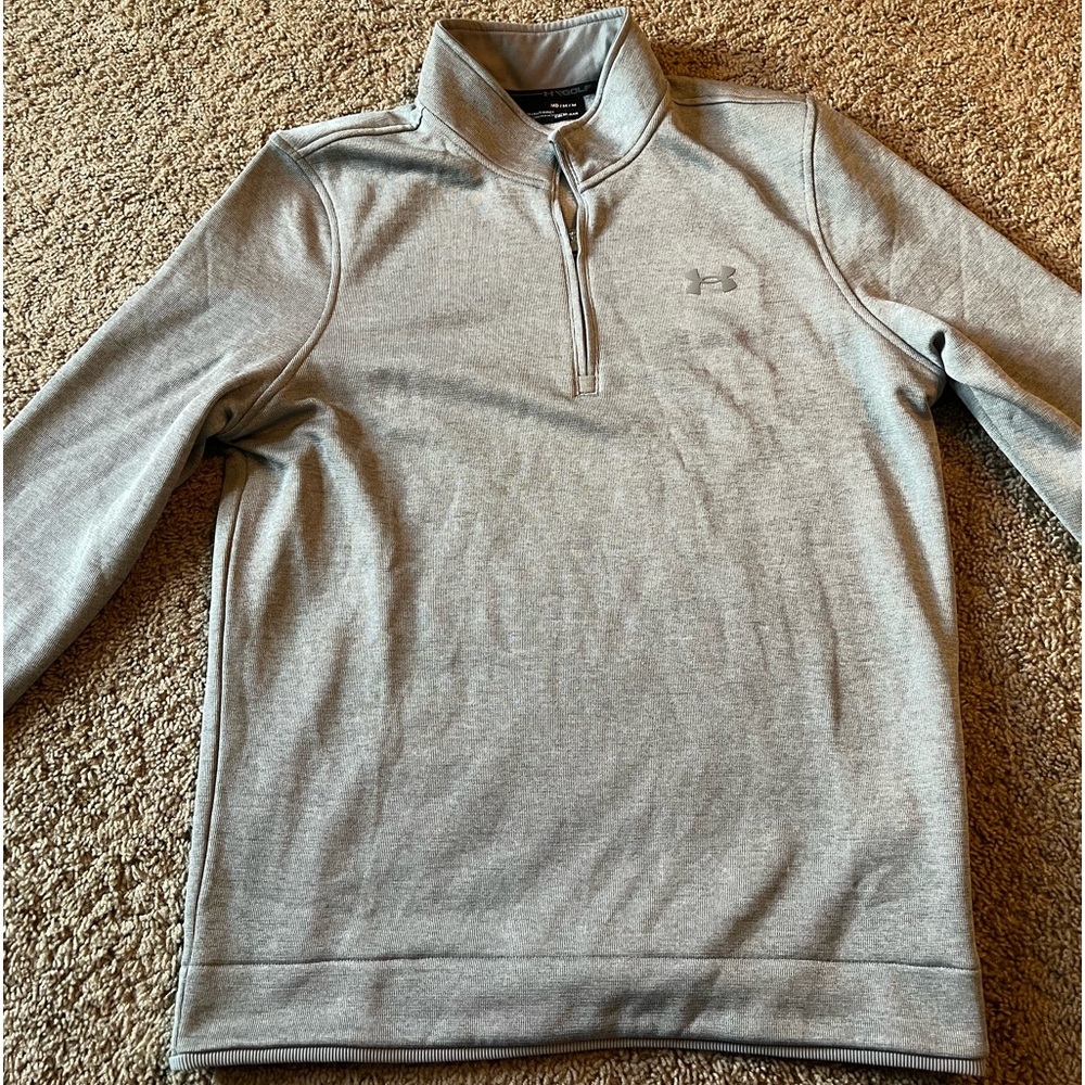 Under Armour Men's Storm SweaterFleece 1/4 Zip Golf Pullover size Medium in grey